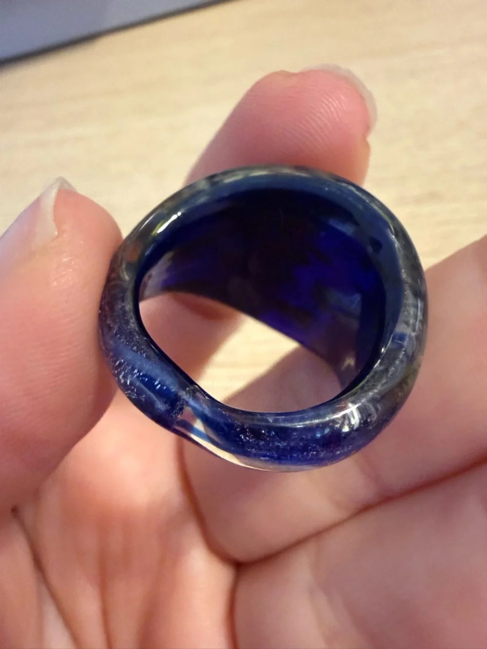 Multicolor Glass Statement Dome Ring‎